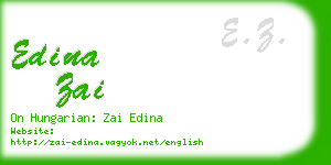 edina zai business card